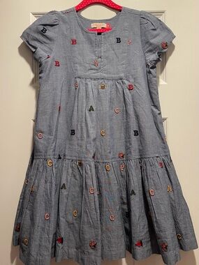 Pink Chicken alphabet & mascot dress - size 7